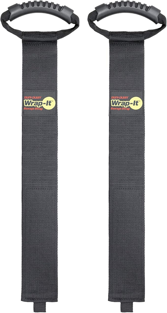 Easy-Carry Wrap-It Storage Straps - 36” (2-Pack) – Heavy-Duty Hook and Loop Cord Carrying Strap, Hanger, and Organizer with Handle for Pool Hoses, Garden Hoses, Cords, Cables and More