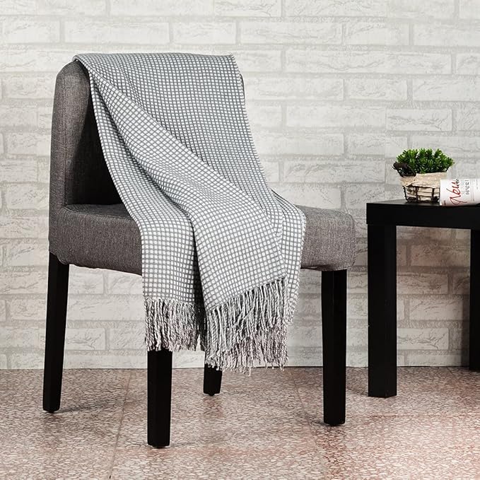 Spencer & Whitney Wool Throw Blankets - Soft, Lightweight Cashmere Wool, Yellow Throws for Twin Couch