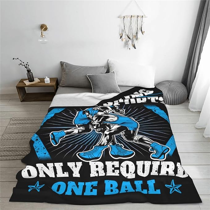 Wrestling Gifts, Wrestling Throw Blanket, Stuff for Men Women Boys Girls Lover Adult Cozy Fleece Flannel Bedding Decor Plush for Couch Sofa Bed 60"X80"