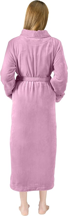 NY Threads Premium Womens Robe, Plush Fleece Long Bath Robe for Women, Fluffy Soft Women's Bathrobe