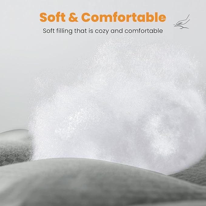 MATBEBY Twin Size Mattress Pad - Cooling Breathable Mattress Topper, Quilted Fitted Mattress Protector, Pillow Top Mattress Cover with 8-21" Deep Pocket, Machine Washable, Light Grey, 39x75 Inches