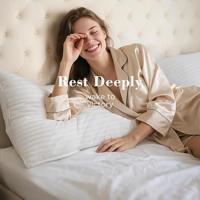 viewstar Bed Pillows King Size Set of 2, Hotel Collection, Down Alternative Big Pillow for Back, Stomach or Side Sleepers, Soft