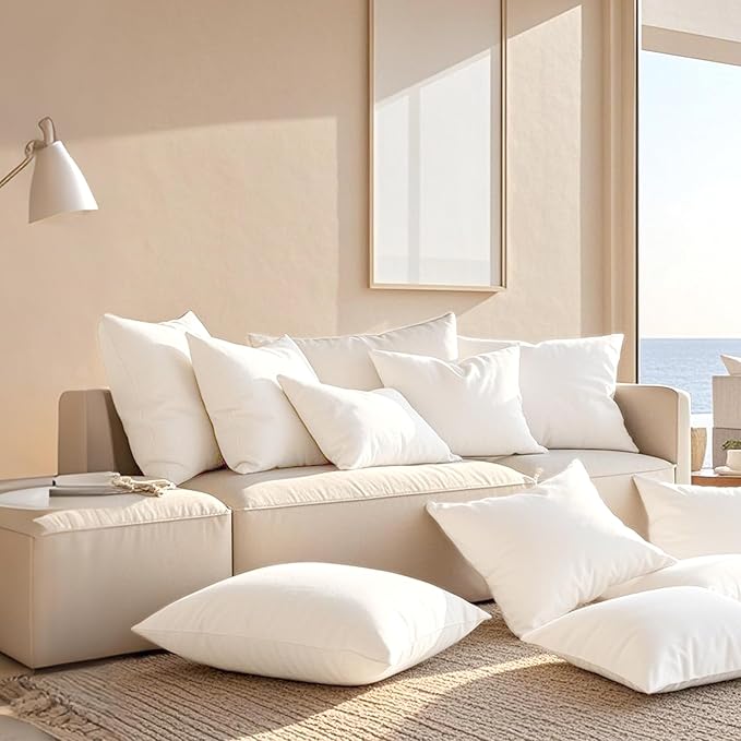 Codi 12x20 Pillow Insert Set of 4, Water Resistant Outdoor Lumbar Pillows for Patio Furniture