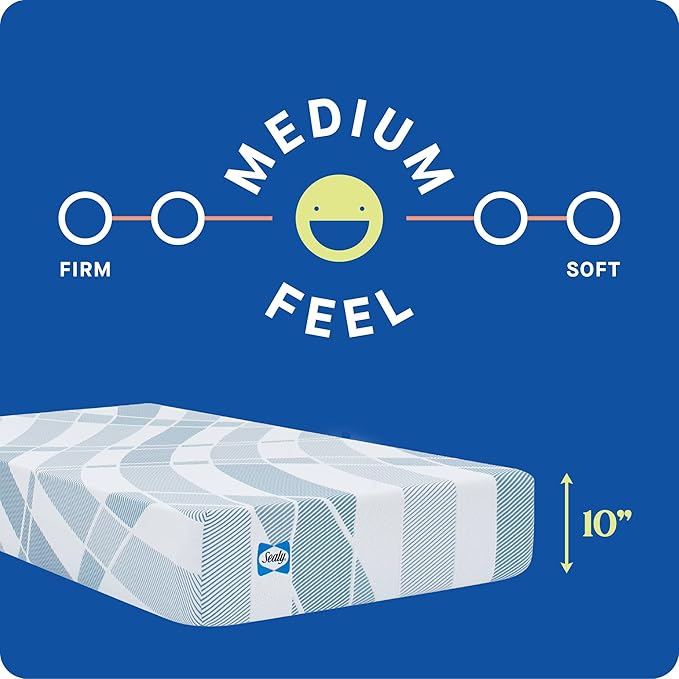 Sealy Dreamlife 10” Foam Mattress-in-a-Box, Full, SealyComfort Gel Memory Foam, Surface-Guard Technology, 10 Year Limited Warranty, Made in The USA