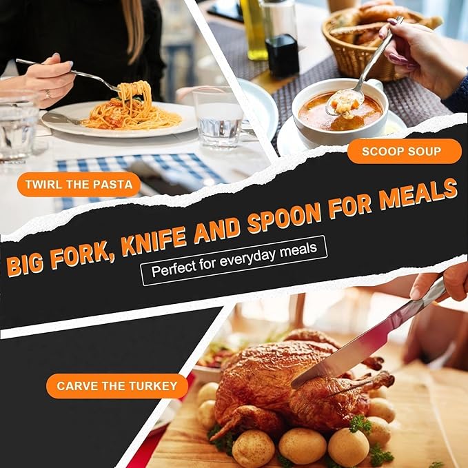 SSGP 5 Piece Flatware Set for 1, 18/10 Stainless Steel Silverware Set, Mirror Finish, Heavy-Duty, Dishwasher Safe, Elegant & Durable, Modern Design Cutlery Set for Home Home/Hotel/Wedding