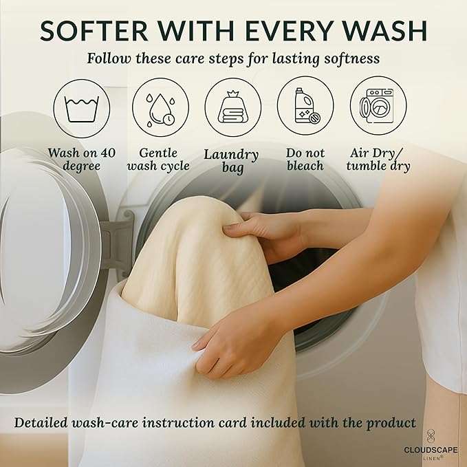 Extra Large 4 Layer Muslin Throw Blanket, 100% Cotton Blanket for Couch, Bed,Sofa, Home Decor,Pre-Washed Gauze, Best Summer Blanket, 50x70, Ivory