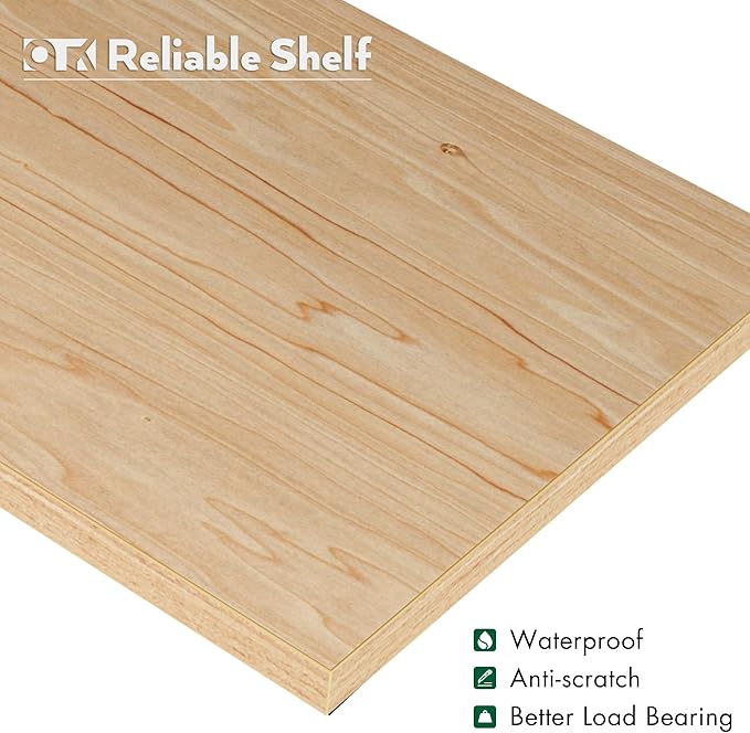 OTK 5 Tier Bookshelf, Tall Bookcase, Office Shelf Storage Organizer, Modern Book Shelf for Living Room, Bedroom, and Home Office, Natural