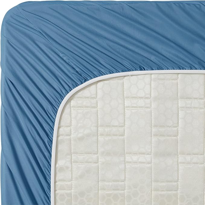Clara Clark Premier 1800, Twin XL 3PC Microfiber Bed Sheets Set, Blue Heaven, Deep Pocket, Fade Resistant, Breathable