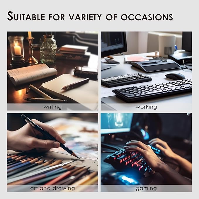 Distressed Leather Desk Mat - Non-Slip PU Desk Pad for Office and Home - Desk Organization and Accessories - Ideal for Large Mouse Pad and Desk Mats on Top of Desks(Ash Gray,36"x 17")