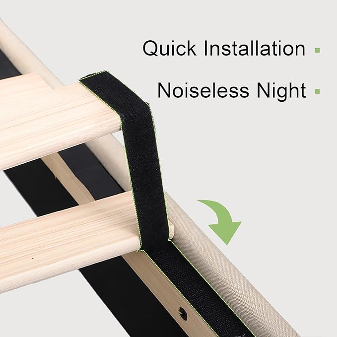 Feonase Queen Size Bed Frame with Charging Station, Linen Upholstered Platform Bed Frame with Wingback Storage Headboard, Solid Wood Slats Support, No Box Spring Needed, Noise Free, Beige