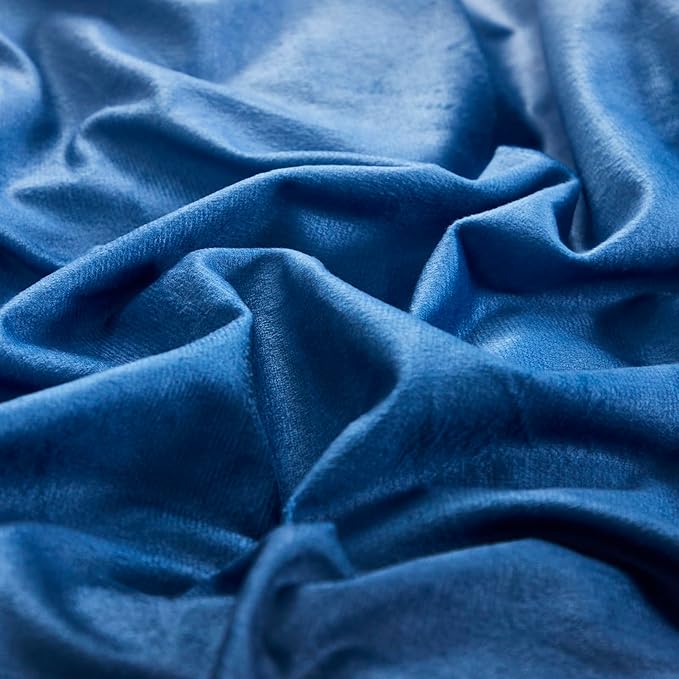Luxlovery Blue Gradient Velvet Comforter Full Fluffy Plush Flannel Bedding Set Full Men Women Army Blue White Winter Warm Blanket Quilts Thick Abstract Modern Sherpa Micromink Comforter Set