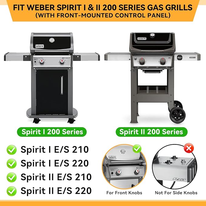KifonMetals 7635 15.3" Flavorizer Bars for Weber Spirit I & II 200, Spirit E210 S210 E220 S220 Gas Grill with Front-Mounted Control, for Weber Spirit Grill Parts, Stainless Steel, 3 PCS