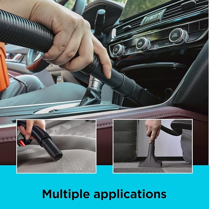 BLACK+DECKER Shop Vacuum Wet and Dry, Mini Shop Vac with Accessories, 2.5 Gallon 3 HP, Small Vacuum for Garage, Home and Pet, 80 CFM, BDXV18134PA