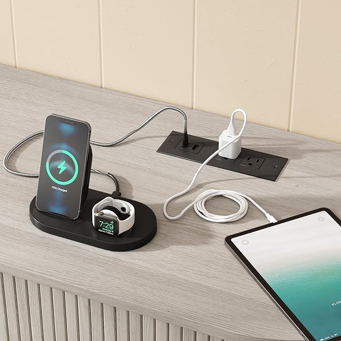 55" TV Stand with Power Outlet for TVs up to 60 Inch, Entertainment Center with Storage and Adjustable Shelves, Modern Media Console with Sliding Doors for Living Room, Natural White