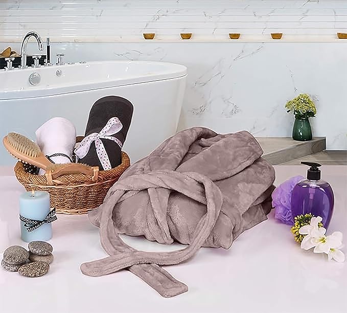 NY Threads Premium Womens Robe, Plush Fleece Long Bath Robe for Women, Fluffy Soft Women's Bathrobe