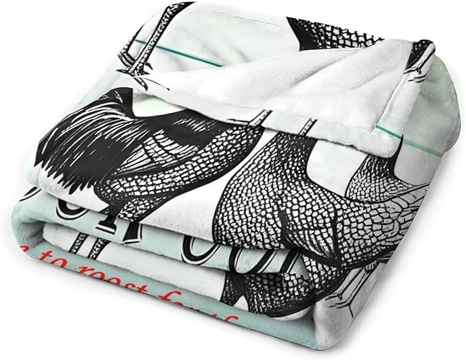 Welcome to Our Coop Chicken Funny Blanket Warm Soft Gifts for Family Friends Brother Sister 130x150cm(50x60in)