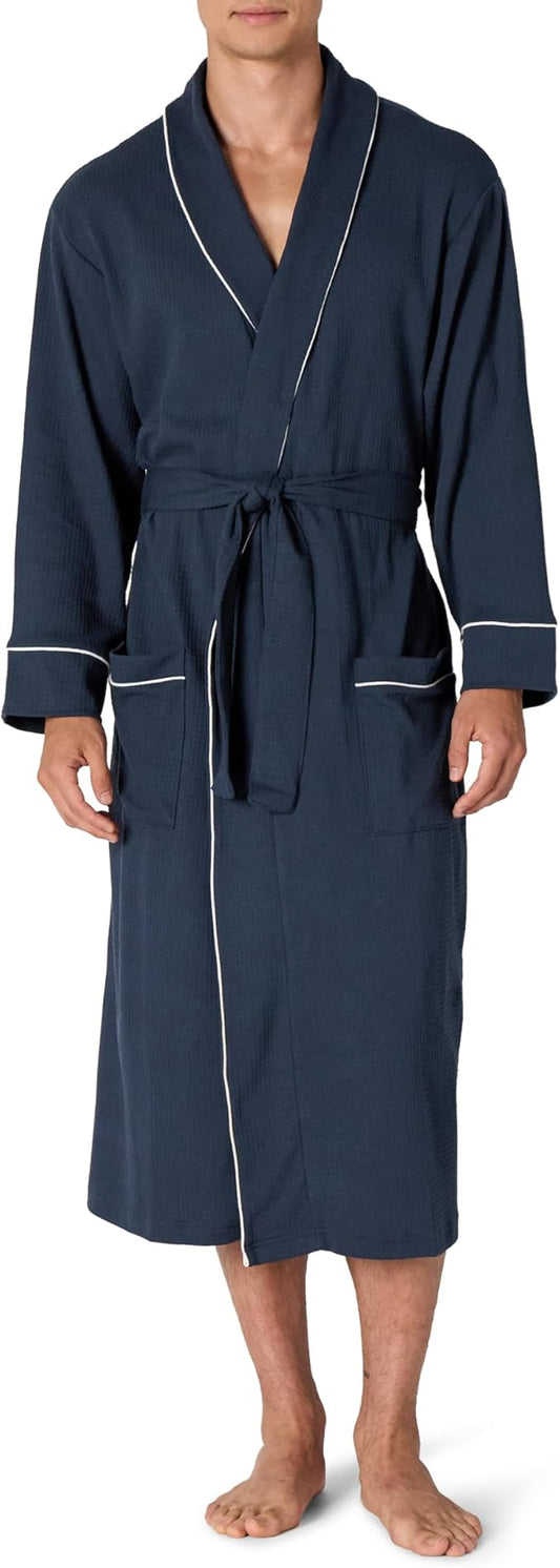 Amazon Essentials Men's Lightweight Waffle Bathrobe (Available in Big & Tall)