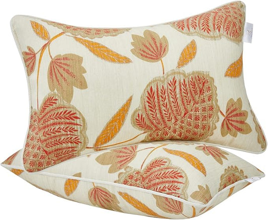 JMGBird Outdoor Lumbar Pillows Set of 2 Outdoor Decorative Pillows with Insert Included 12×20 Inch Outdoor Pillows for Patio Furniture