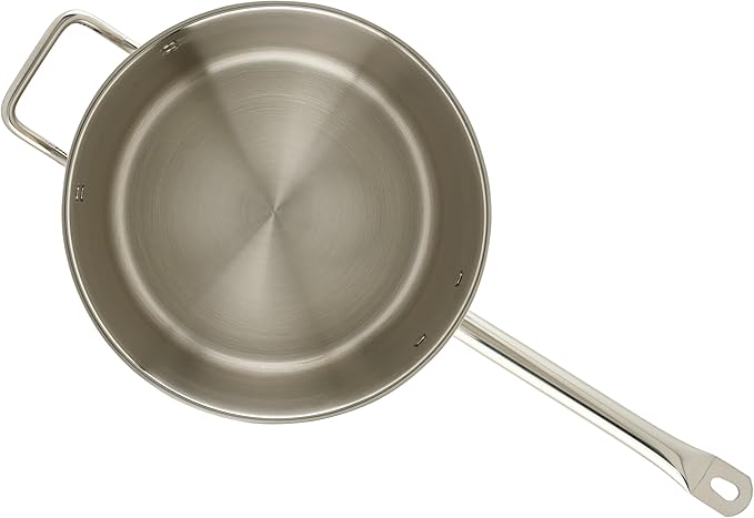 Winco Heavy-Duty Stainless Steel Sauce Pan with Cover and Helper Handle, 10 Quart