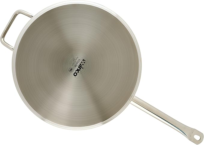 Winco Heavy-Duty Stainless Steel Sauce Pan with Cover and Helper Handle, 10 Quart