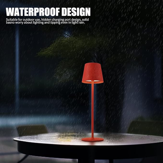 BGFHome Cordless Table Lamp LED Desk lamp,5000mAh Rechargeable Touch Night Light Wireless Minimalist Design for/Restaurant/Bedroom/Bars/Outdoor Party/Camping/Coffee Shop 2Pack