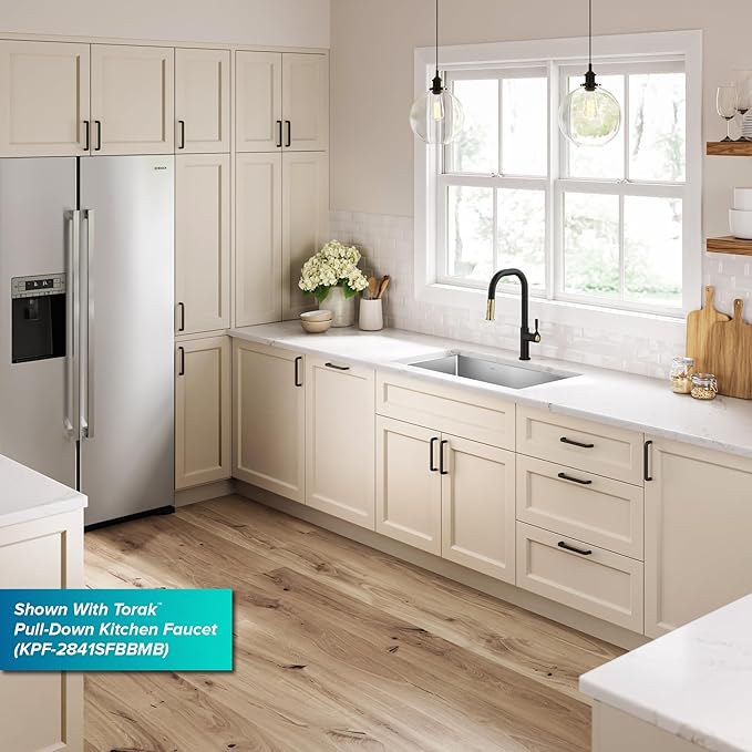 KRAUS Standart Pro 30 -inch Undermount Single Bowl 16 Gauge Stainless Steel Kitchen Sink, KHU100-30