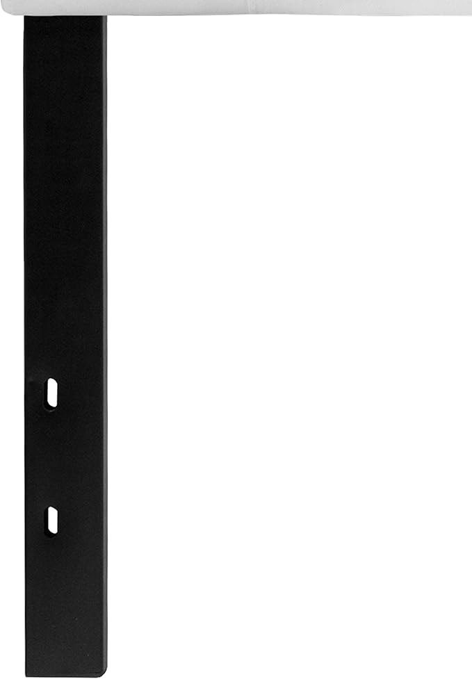 EMMA + OLIVER Quilted Tufted Upholstered Queen Size Headboard in White Fabric