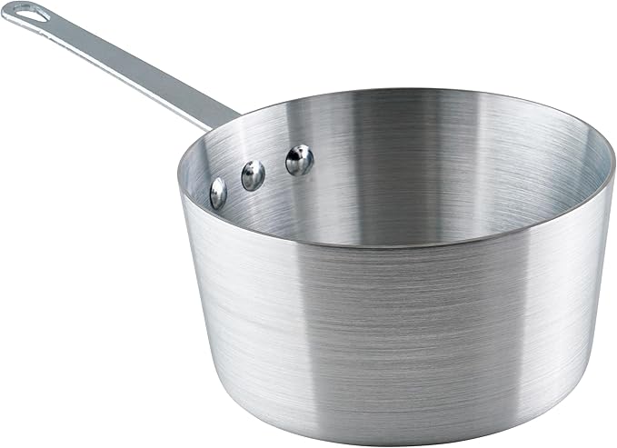 Winco Heavy-Duty Aluminum Tapered Sauce Pan, 3mm, 2.5 Quart
