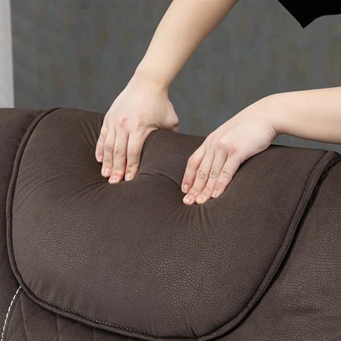 Lay Flat Power Lift Recliner, Heavy Duty Recliners 400lb Extra Big, Lift Recliner with Heat and Massage for Elderly, A Tall Fat Person, Lazyboy Sleeping (Velvet Brown)