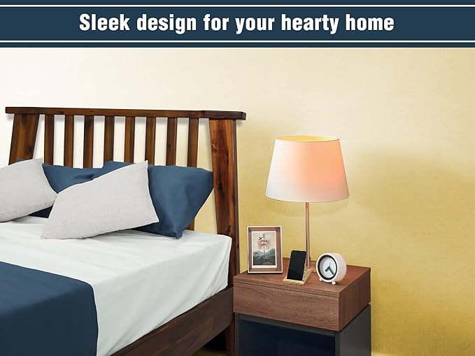 A ACACIA FURNITURE Kaylin Wooden Bed Frame with Headboard, Solid Wood Platform Bed with Wood Slat Support, No Box Spring Needed, Twin, Chocolate, 14 Inch, V1