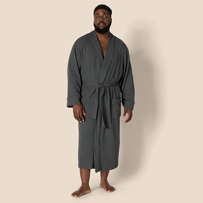 Amazon Essentials Men's Lightweight Waffle Bathrobe (Available in Big & Tall)