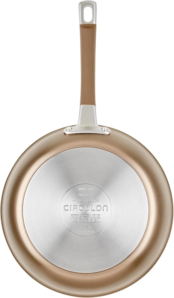 Circulon Premier Professional Hard Anodized Nonstick Cookware Induction Pots and Pans Set, 8 Piece - Bronze