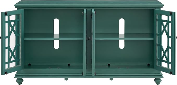 Martin Svensson Home Elegant TV Stand, 63" W x 35" H, Antique Teal-Green