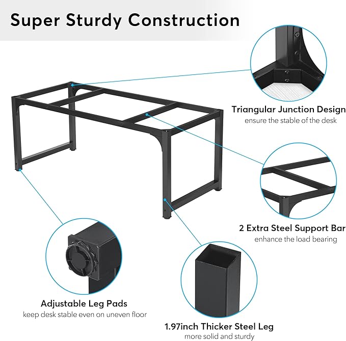 Tribesigns Modern Computer Desk, 70.8 x 31.5 inch Large Office Desk Computer Table Study Writing Desk Workstation for Home Office, Conference Room