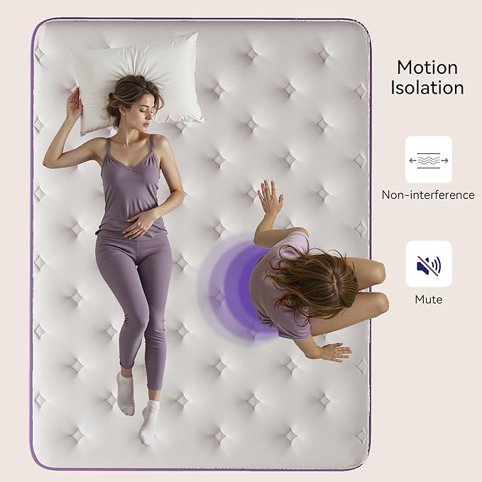 12 Inch Queen Mattress in a Box, Hybrid Mattress with Gel Memory Foam and Pocket Springs for Motion Isolation, Pressure Relief & Cool Sleep, Medium Firm, CertiPUR-US Certified