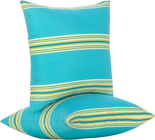 JMGBird Outdoor Pillows for Patio Furniture 18''x18'' Decorative Throw Pillows with Inserts, Square Pillow for Couch, Sofa, Bench, Chair