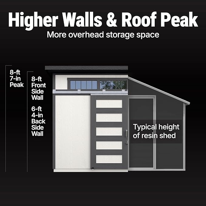 Handy Home Products Palisade 12x8 Do-it-Yourself Wooden Storage Shed with Floor Kit- Does not Include Paint and Roofing Shingles
