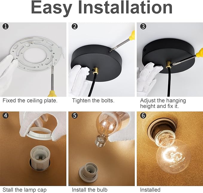 Vintage 2 pendant light,Industrial Pendant Light,17.72 inches large diameter, Line length 78.74" black and gold pendant light, widely used in the kitchen island, bedroom, dining room, hallway, garage