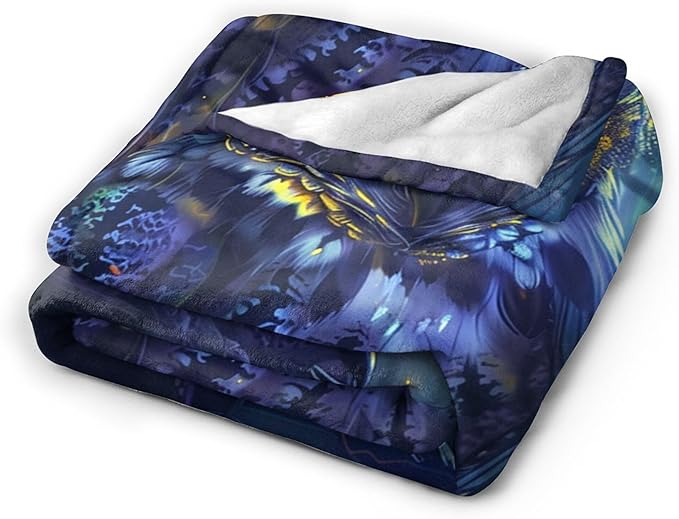 Fantasy Owl Throw Blanket - Soft, Warm & Cozy Fleece for Couch, Sofa, Bed - 50"x40" - Animal Blanket for Girls, Boys, Women, Men, Kids, Adults