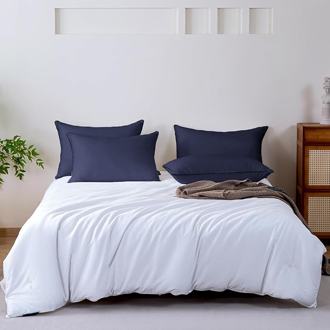 GOHOME Pillows Standard Size Set of 4 - Bed Pillows for Sleeping 4 Pack, Cooling Supportive Hotel Pillows with Premium Soft Down Alternative Fill for Side Stomach and Back Sleepers