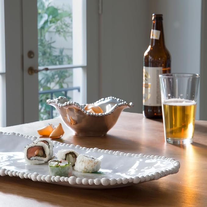 Beatriz Ball 2421 Alegria Melamine Oval Tray, Large, White