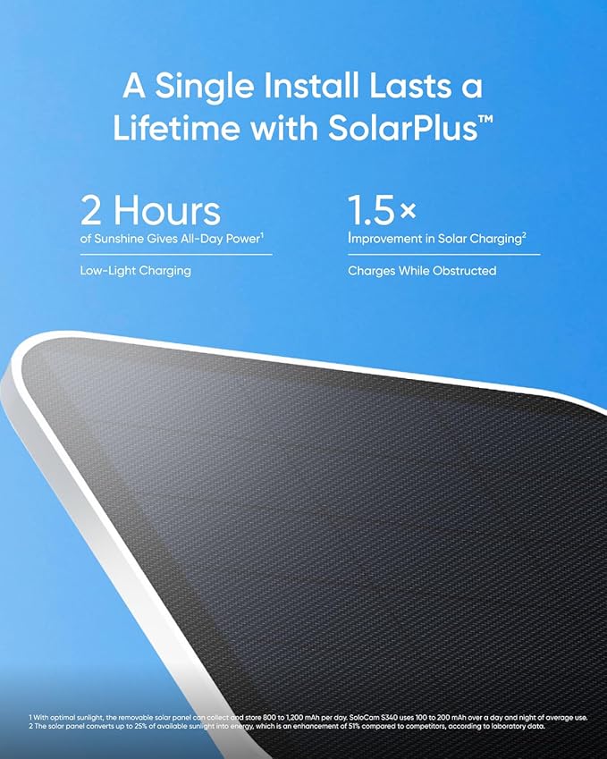 eufy Security SoloCam S340 2-Cam Kit (HomeBase S380), Solar Security Camera, Wireless Outdoor Camera, 360° Pan and Tilt Surveillance, No Blind Spots, 2.4 GHz Wi-Fi, No Monthly Fee
