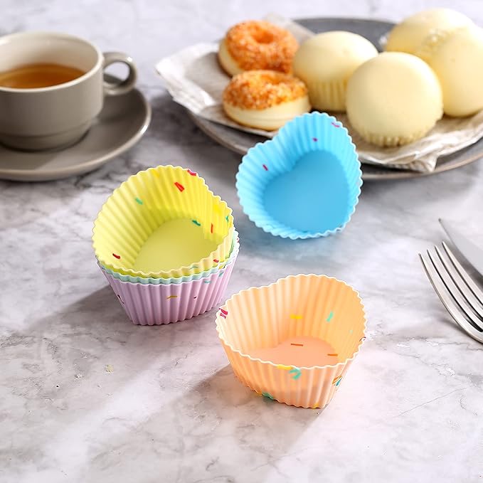 51PCS Silicone Bakeware Set - Silicone Cake & Baking Pans Set, Including Pan, Mold, Toast, Muffin, Donut & Cupcake Molds, Baking Cups Set