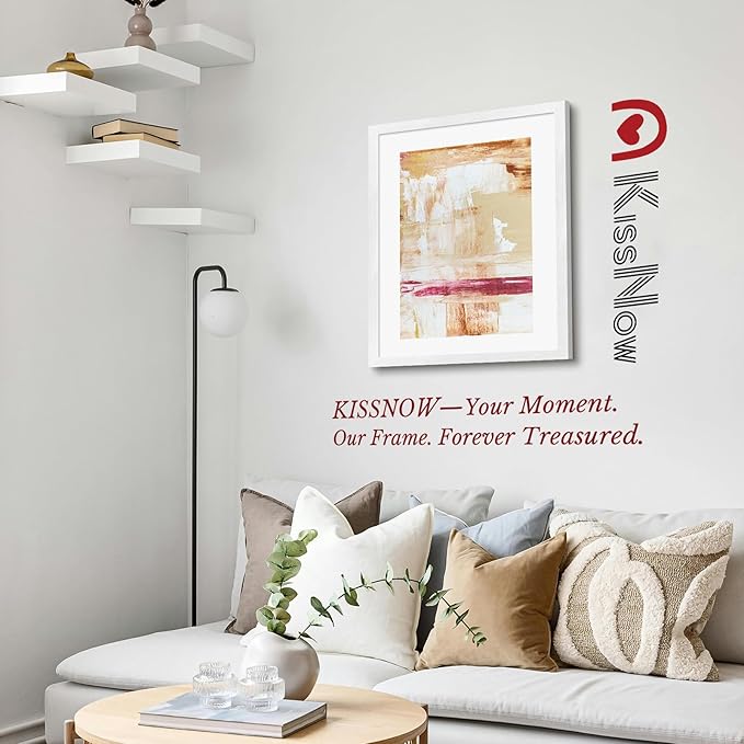 18x24 Poster Frame 4 Pack, White Solid Wood Picture Frame with Polished Plexiglass, Wall Hanging