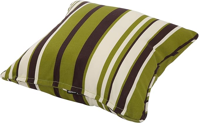 Outdoor Throw Pillow Covers 18x18 Inch, Set of 2, Cover Only! Waterproof Fade Resistant Decorative Cushion Sham Pillow Cases for Patio Furniture Chair Couch Sofa - Green Striped