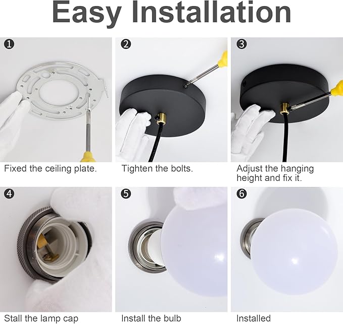 Modern chandelier Industrial style chandelier 17.72 inches Black and white color scheme Indoor chandelier Length of wire 78.74 inches - Suitable for kitchen island, dining room and bedroom use