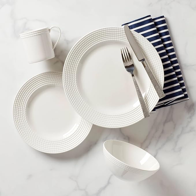 Kate Spade New York Wickford 5-Piece Flatware Set, 1.05 LB, Metallic