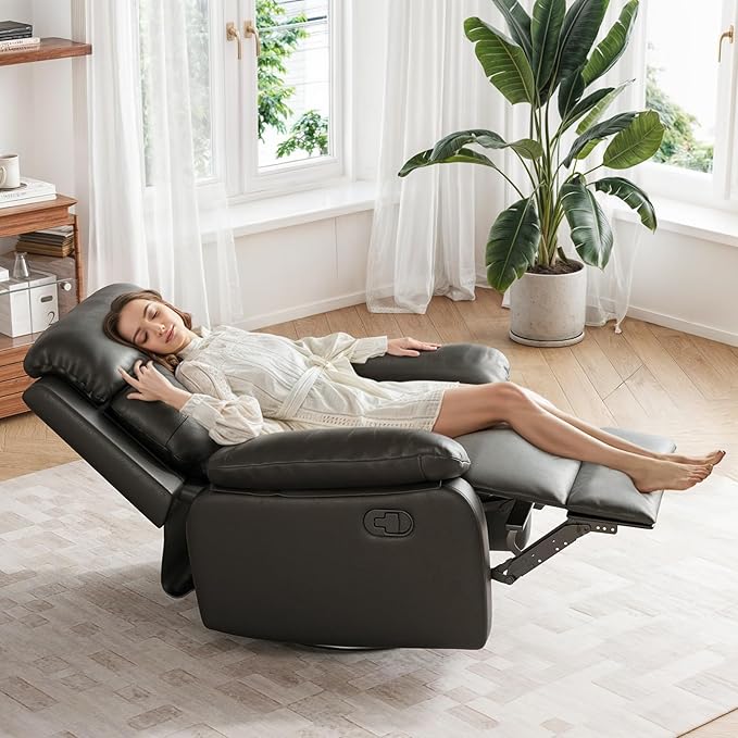 Small Rocker Swivel Recliner Chair for Adults Women for Small Spaces, Bedroom, Living Room