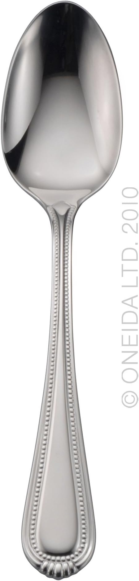 Oneida Silverware Set For 8, Countess 45-Piece Everyday Flatware Set with Serving Utensils, Service For 8, Bead Pearl, 18/0 Stainless Steel, Dishwasher Safe,Knives Spoons & Forks Set (Silver 45 Piece)