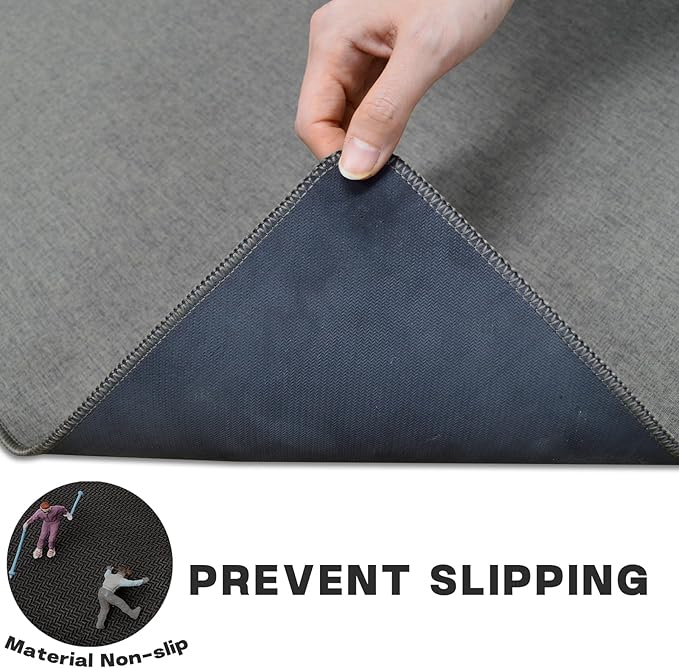 Yancorp 17"x30" Ultra Thin Bathroom Rugs,Low Profile Bath Mat Non Slip Fit Under Door Super Absorbent Washable Indoor Door Mat Small Rug